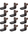 Heavy Duty 6mm Shelf Support Pegs With Slick Bronze Finish And Solid Steel Sleeve For Kitchen Cabinets Bookshelves Quick Setup No Sweat Installation 20 Pack, 12 pegs displayed from the front.