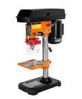 Heavy Duty 12 Speed Benchtop Drill Press Stand With Robust 750W Motor variable speed control and adjustable height table image.