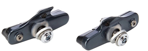 Close-up of BR-6700-G R55C3 Cartridge Brake Shoes Pair For Road Bikes, One Color, One Size, Silver, Shimano Compatible