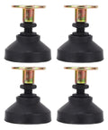 Adjustable Furniture Risers Set Of 4, Heavy Duty 400kg Load Bearing Nonslip Leveling Feet For Sofas Tables Chairs And Shelves, Easy Height Adjustment, Reduces Wobble Noise And Vibration On Uneven Floors, black rubber feet
