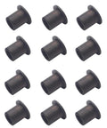 12 Pack C Hub Bushing Sleeves for 1/10 RC Car Truck, Metal Black, Beefy Build, arrayed in three rows on a white background.
