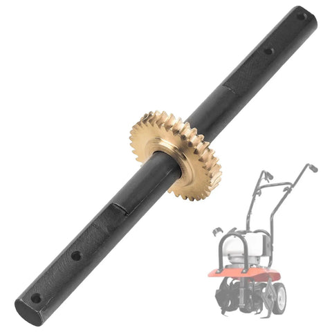 Replacement Tiller Shaft Tine Assembly For Mini Cultivators, Rugged Build, Heavy Duty Metal Gear, Durable Tine Shaft
