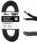 12 AWG 2 Conductor Low Voltage Landscape Wire For Outdoor Direct Burial, 100 Ft Length, Flexible Copper Cable visible