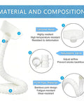 Tough As Nails Flexible Fume Extraction Arm with silicone hood, adjustable valve, and POM material, 2 inch by 10 feet.