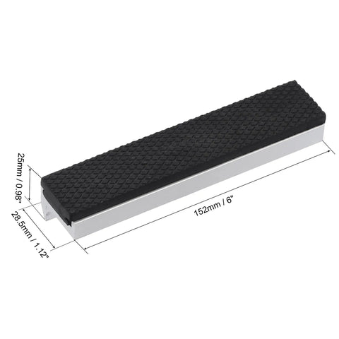 Aluminum Jaw With Rubber Pad For Woodworking And Workbench Vise Protection, 6-inch embedded with diamond pattern anti-slip.