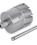 Kick Ass 2 Inch TCT Tungsten Carbide Annular Cutter For Magnetic Drill Press Mag Drill Bit with Weldon Shank and pilot pin.