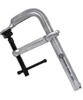 Close-up of Beefy Regular Duty Bar Clamp 10-1/2 Inch Capacity With 2400 LBS Clamping Force 5-1/2 Inch Throat Depth Metallic UM105 in use