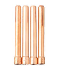 Heavy Duty 4 Pack TIG Welding Torch Collets Kit 10N22 Through 10N25 Fits WP17 WP18 WP26 Air Cooled Torches Copper Gas Lens Nozzles For 1mm To 3mm Rods - close-up of copper collets