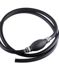 Boat Fuel Line With Bulb Primer Pump for Outboard Motors, black hose with primer bulb, high flow siphon for gasoline diesel oil transfer.