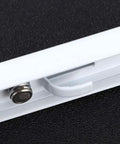 Close-up of fold mechanism on Foldable Metal Wall Shelf Bracket Set 2 Pack With Screws 24Cm By 13Cm Right Angle Triangular Support Space Saver