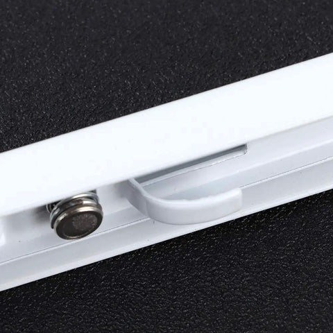 Close-up of fold mechanism on Foldable Metal Wall Shelf Bracket Set 2 Pack With Screws 24Cm By 13Cm Right Angle Triangular Support Space Saver