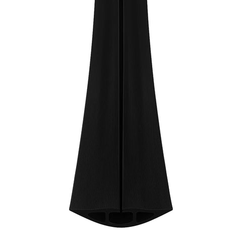 D-2 Rubber Duct Cord Cover, 36 Inch Black Floor Cable Protector for Home Office Setup, close-up view of duct channels visible