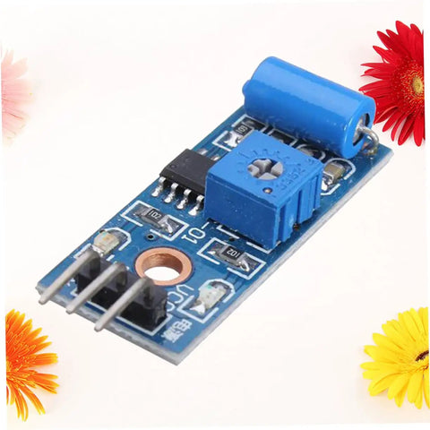 Motion Detection Vibration Sensor Module Alarm Switch with Alertor for DIY Security Systems 1 Piece High Sensitivity Vibe Sensor Drive Easy Connect Versatile Motion Alarm Module for Home Office and Industrial Use blue PCB with connector