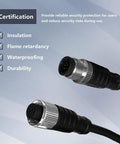 M12 12 Pin A Code Connector Cable Male To Female IP67 Waterproof Industrial Extension Wire 30V 1.5A with UL certification