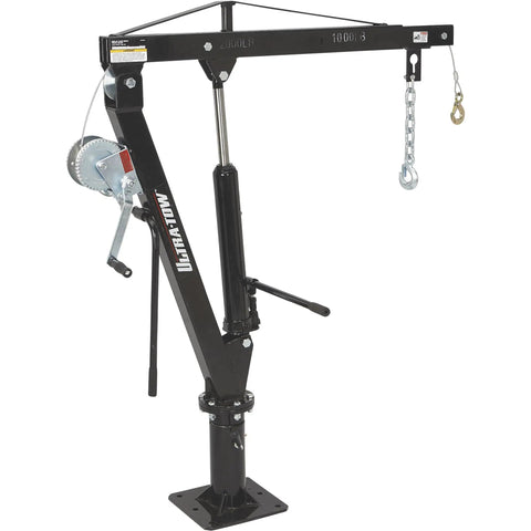 Beast Mode Hydraulic Pickup Truck Crane With 360 Degree Pivot And Integrated Hand Winch Built Legit For Up To Two Thousand Pound Vehicle Load Towing
