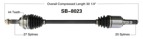 CV Axle Shaft Replacement For Cars That Actually Last 100 Percent New With All Hardware And Grease Included ABS Compatible For Both ABS And Non ABS Systems Torture Tested To Failure For Tough As Nails Durability, 30 1/4 in