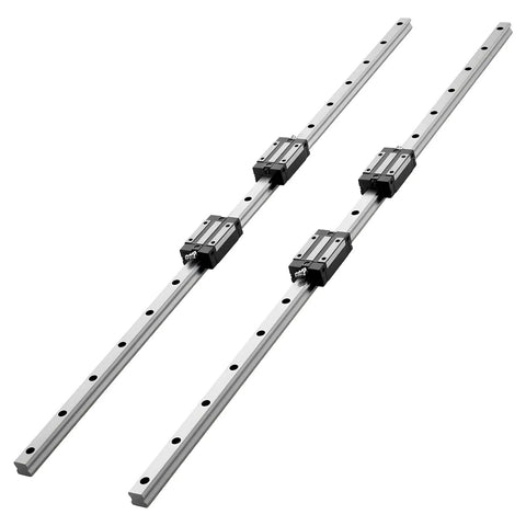 Linear Rail Guide Kit HGR20 1000 mm Two Rails And Four Bearing Blocks for DIY CNC Routers Lathes Mills 3D Printers, anti-rust