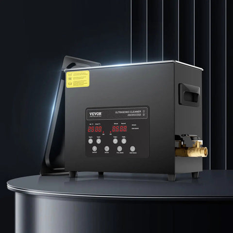 6L Ultrasonic Cleaner With 40kHz Power 180W Digital Cleaning Gear Featuring Gentle Mode Upgraded Degassing Heater And Timer on table