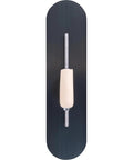 Pool Trowel With 20 Inch Blue Steel Blade Flexible For Radius Finishes Wood Handle Short Aluminum Alloy Mounting With 12 Rivets Pro Grade Contractor Concrete Tool Made In The USA PT205B top view