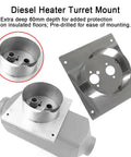 Heavy Duty Diesel Heater Turret Mounting Plate For Air Top 2000 Series And Airtronic D2 D4 Floor Base Bracket, stainless steel