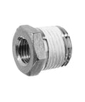 Rock Solid Heavy Duty Pro Grade 316 Stainless Steel Hex Reducing Bushing Pipe Fitting Class 150 with PTFE thread sealant.