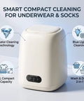 Slick Mini Clothes Washer With Built In Spin Basket For Undies And Socks Smart Pulsator Cycle Delivers Top Notch Clean features 9L capacity.