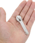 Double Layer Explosion Proof Zipper Pull Replacement Tabs With Lock Hole For Suitcase Luggage Repair held in hand