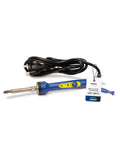 Pro Grade Adjustable Soldering Iron 240-540C, 47W Power, High Capacity 6.5 C Tip T19 C65 with power cord and label.