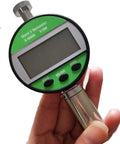 Industrial Grade Digital Shore Hardness Tester For Shore A And Shore C Materials Built Different With Heavy Duty Durability and accurate readings held in hand.