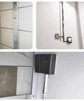 Durable Stainless Steel Cable Trunking Kit for Hidden Cables Wide 10 to 50mm 50 to 180cm Long on a wall near electric controls.