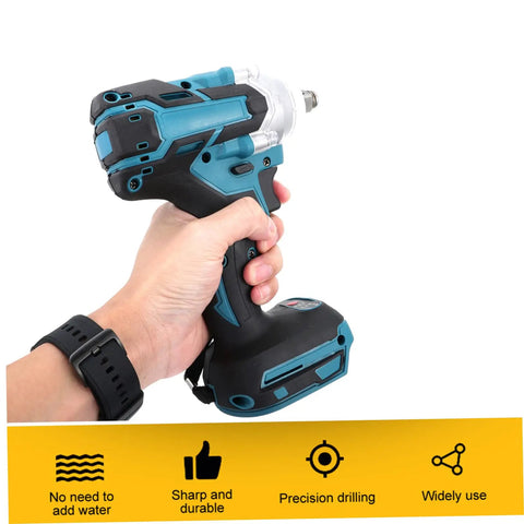 Lurrose Cordless Electric Impact Wrench With High Torque Brushless Motor Rechargeable Power Tool For Car Tires And Home Repairs Easy To Carry Compact Design For DIY Projects Heavy Duty Performance