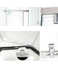 Heavy Duty Frameless Shower Door Hinges 2 Pack Pivot Glass Door Hardware with adjustable steel construction detail view