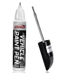 Grey Car Touch Up Paint Pen For Scratches And Chips Automotive Scratch Repair Kit And Auto Scratch Remover For Cars And SUVs Quick Application Smooth Gloss Finish, showing pen tip and brush