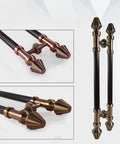 Sliding Barn Door Handle Long Two Side Push Pull Bar For Interior And Exterior Doors Round Wood Look Handle Set Stainless Steel 304 Rust Resistant Includes Mounting Hardware Adjustable Length 60cm To 40cm Red Copper Brass Finish