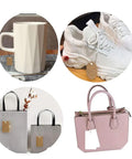 1000 Piece 7 Inch Clear Plastic Tag Fasteners used on mugs, shoes, and bags for easy price labeling in retail.