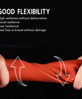 Hands demonstrating flexibility of Heavy Duty Electrical Insulated Gloves Class 00 12KV 1.8mm Thick Rubber with good resilience.