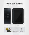Outdoor EV Charger Enclosure Box For Wall Chargers Heavy Duty Steel Lock Box With Tempered Glass Front Weatherproof Cabinet