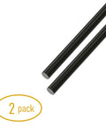 Beefy Carbon Fiber Rod Set 2 Pack 7mm By 400mm Matte Black Solid Round Bar Poles For RC Airplane Drone Kite Model Car And DIY Craft Projects Ultra Lightweight Yet Strong For Precision Builds