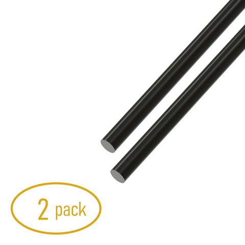 Beefy Carbon Fiber Rod Set 2 Pack 7mm By 400mm Matte Black Solid Round Bar Poles For RC Airplane Drone Kite Model Car And DIY Craft Projects Ultra Lightweight Yet Strong For Precision Builds