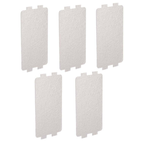 Microwave Waveguide Cover Mica Sheets 5 Piece Replacement Kit, shown in a front view with five rectangular mica sheets for DIY repair.