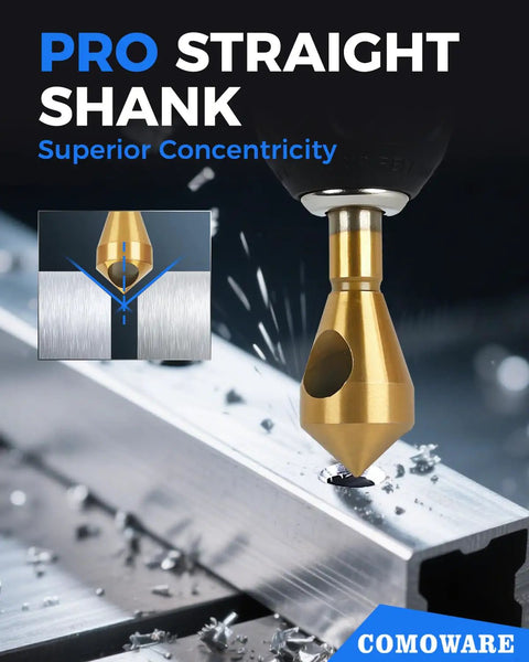 Heavy Duty Titanium Coated HSS Countersink Drill Bit Set for Wood and Metal, 90 Degree Chamfer Bits in action