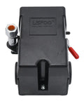 Heavy Duty Air Compressor Pressure Switch With Unloader No Fuss Start, 95 To 125 PSI, Single Port, One Quarter Inch NPT Tank Connection