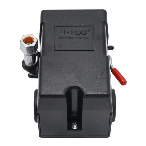 Heavy Duty Air Compressor Pressure Switch With Unloader No Fuss Start, 95 To 125 PSI, Single Port, One Quarter Inch NPT Tank Connection