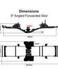 Low Center Gravity Carbon Fiber Chassis Kit With Center Transmission For 1 To 10 RC Crawlers Upgrade dimensions diagram