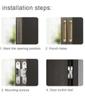 Installation steps for Built Tough Hidden Cabinet Hinges with Silky Smooth Glide Track for Folding Doors and Wood Boxes.