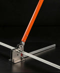 Manual Rail Cutter Tool Hand Operated Bench Mount Compact Heavy Duty Metal Rail Cutter with easy lever action in use
