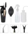 14 Piece Pro Grade Succulent Planting Tools Set With Spray Bottle And Gardening Shovel For Indoor Bonsai Care And Transplanting Black Gardening Supplies Kit For Plant Maintenance, black tools and spray bottles