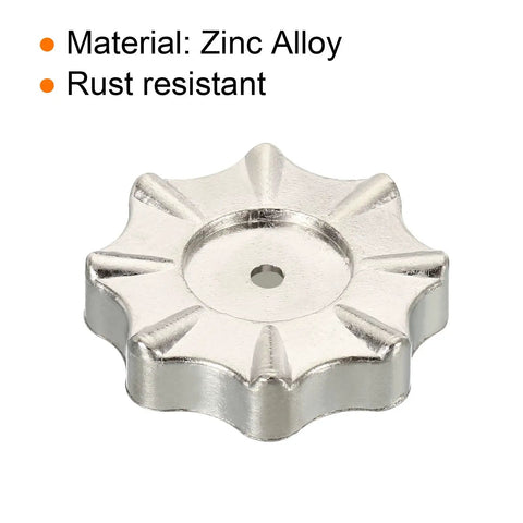 Round Wheel Handle 2 Pack For Faucet Knobs And Refrigerant Manifold Gauges Replacement Zinc Alloy Handwheel close-up view.