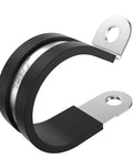 Stainless Steel Cable Clamps Kit With Rubber Cushioned Insulated Clamps Loop And Pipe Clamps, showing 1-1/2 inch clamp detail.