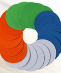 Premium Self Adhesive Circular Sanding Discs With Flocking Material For Blending And Finishing 20 Pack Of 3000 To 10000 Grit Hook Loop Sandpaper Pads in assorted colors.